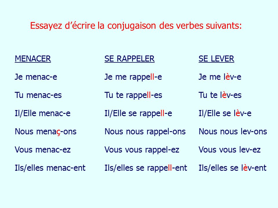 conjugaison se lever passe compose